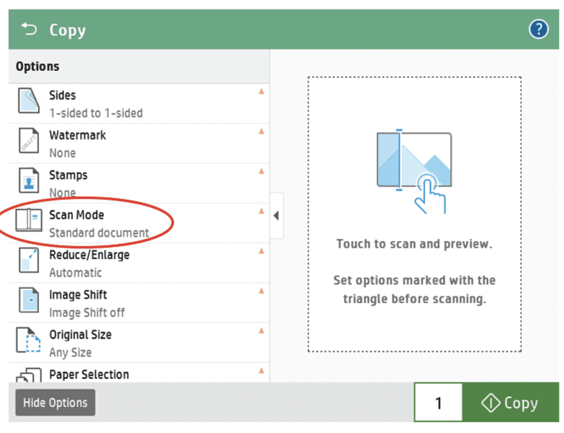 HP Quick Guide ID Card Scan or Copy